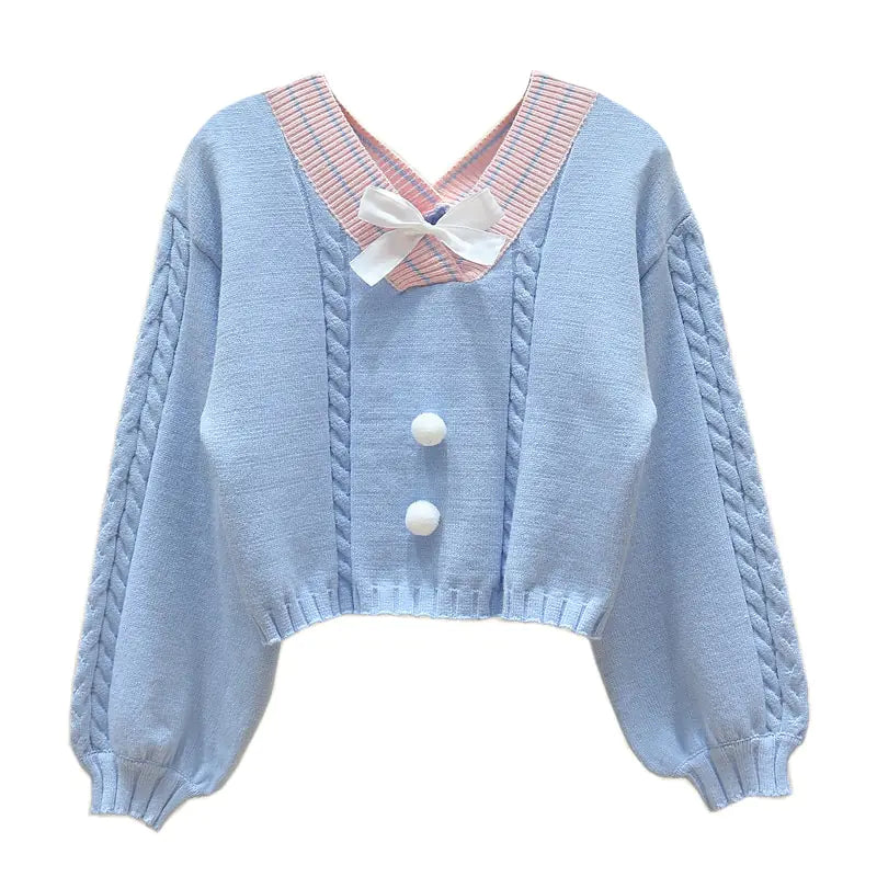 2023 Chic Petite V-Neck Sweater