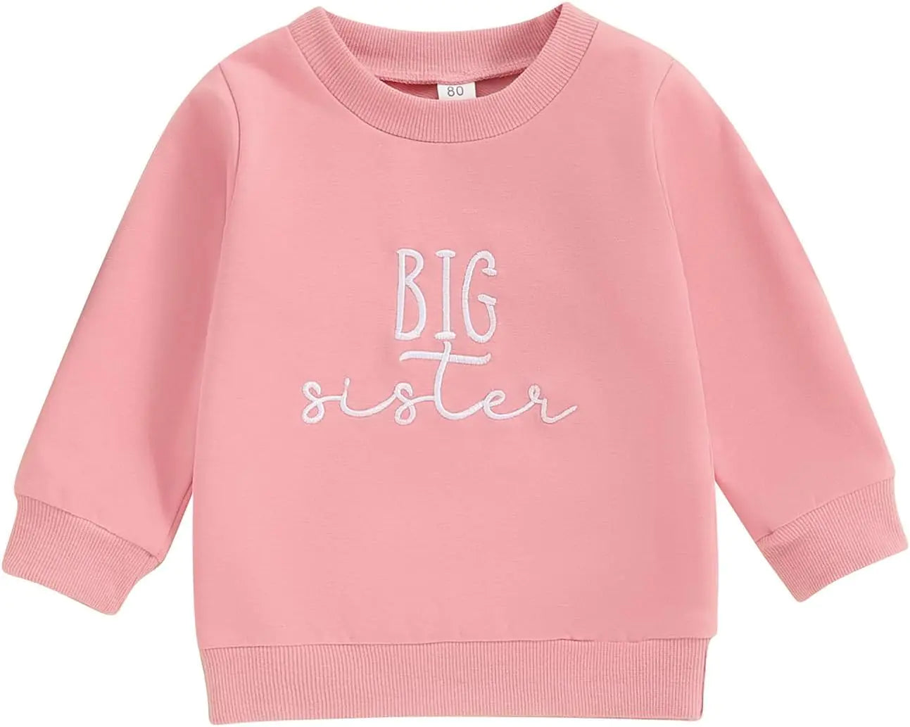 Big Sis Toddler Girl Pink Sweatshirt 3-4T