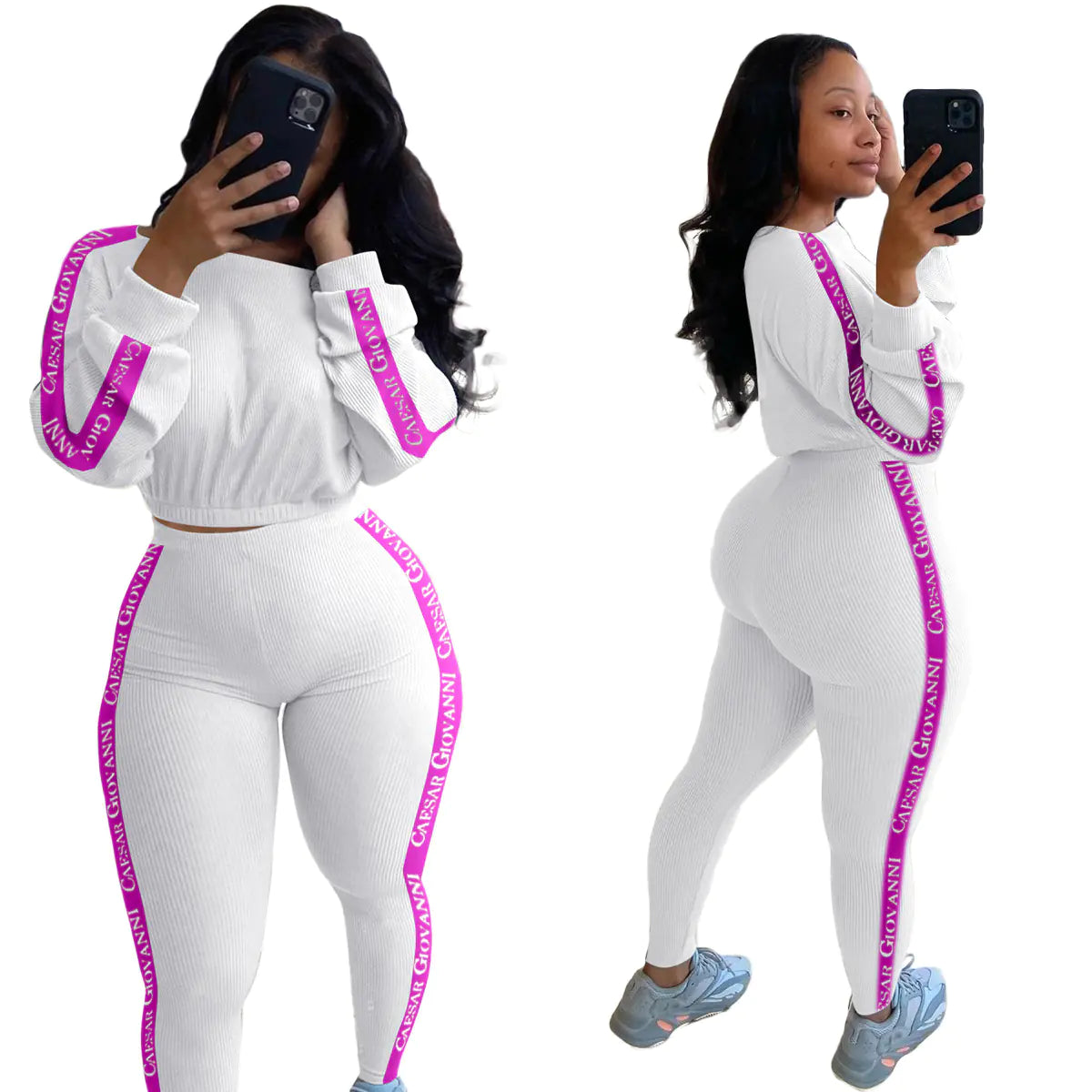 ALS213 Chic Ribbed Leisure Set in 6 Shades