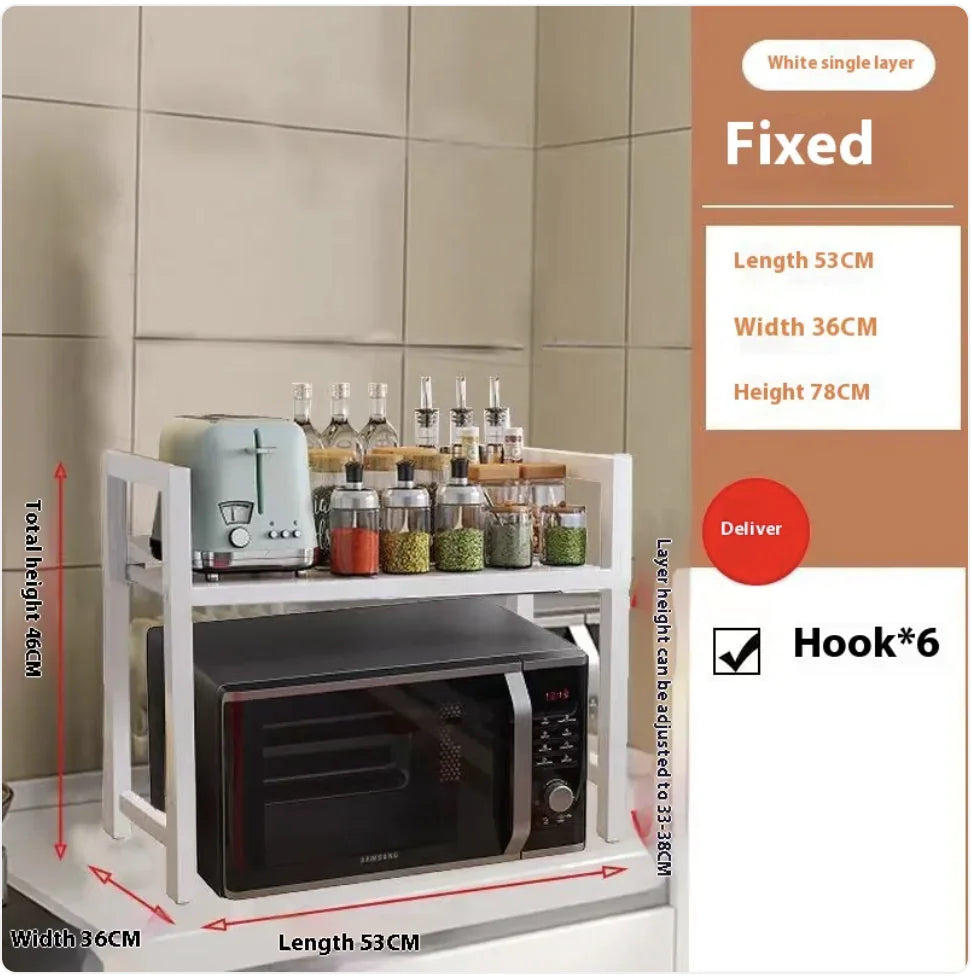 Extendable Kitchen Microwave Shelf