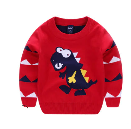 Boys' Versatile Dinosaur Sweater