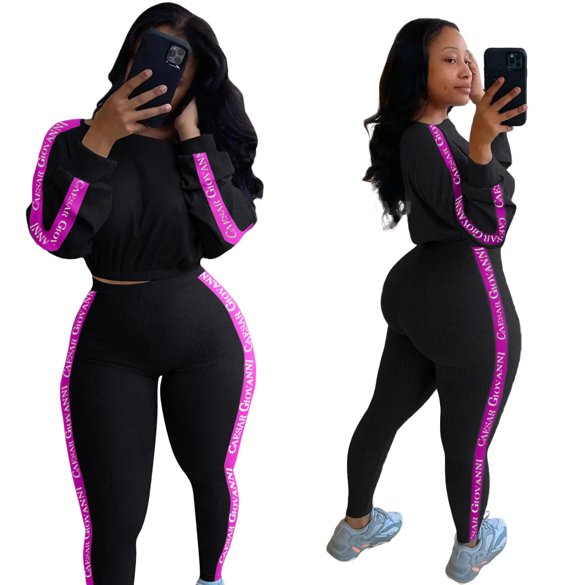 ALS213 Chic Ribbed Leisure Set in 6 Shades