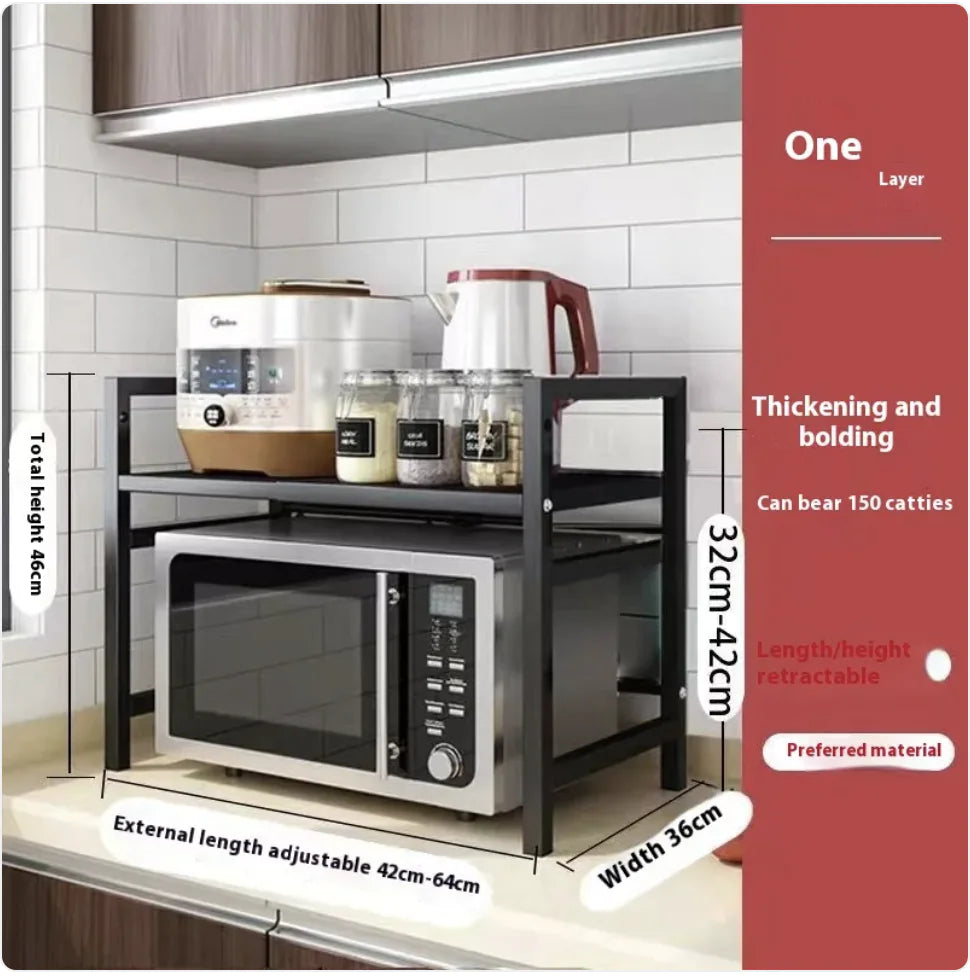 Extendable Kitchen Microwave Shelf