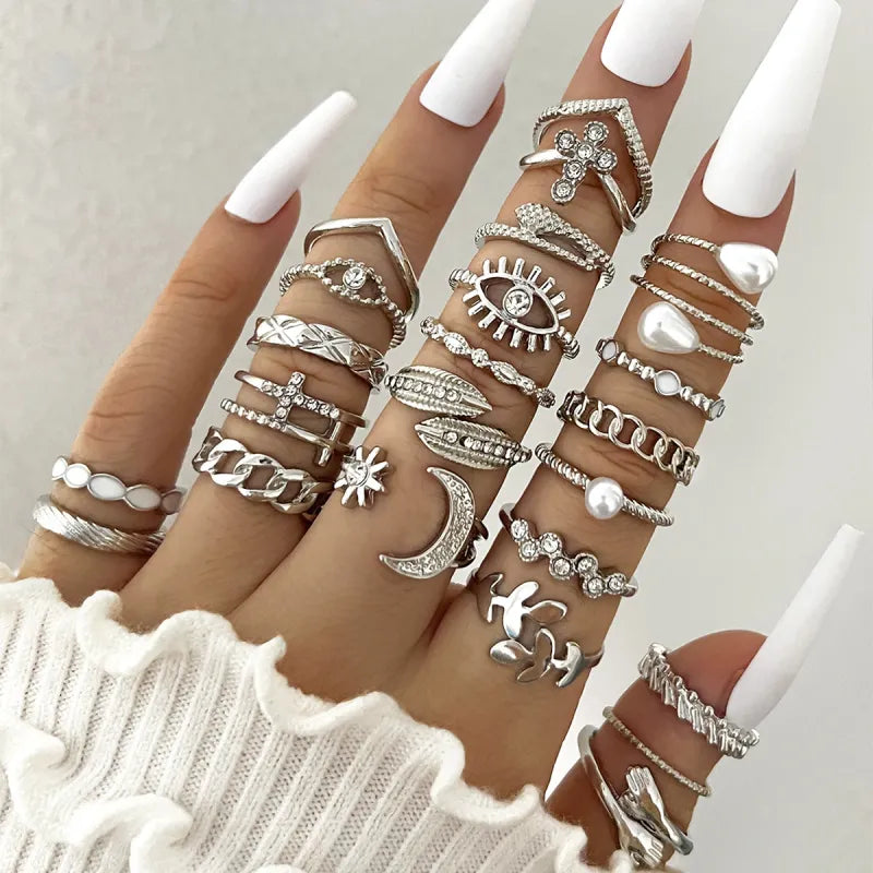 Chic Enamel Knuckle Ring Collection