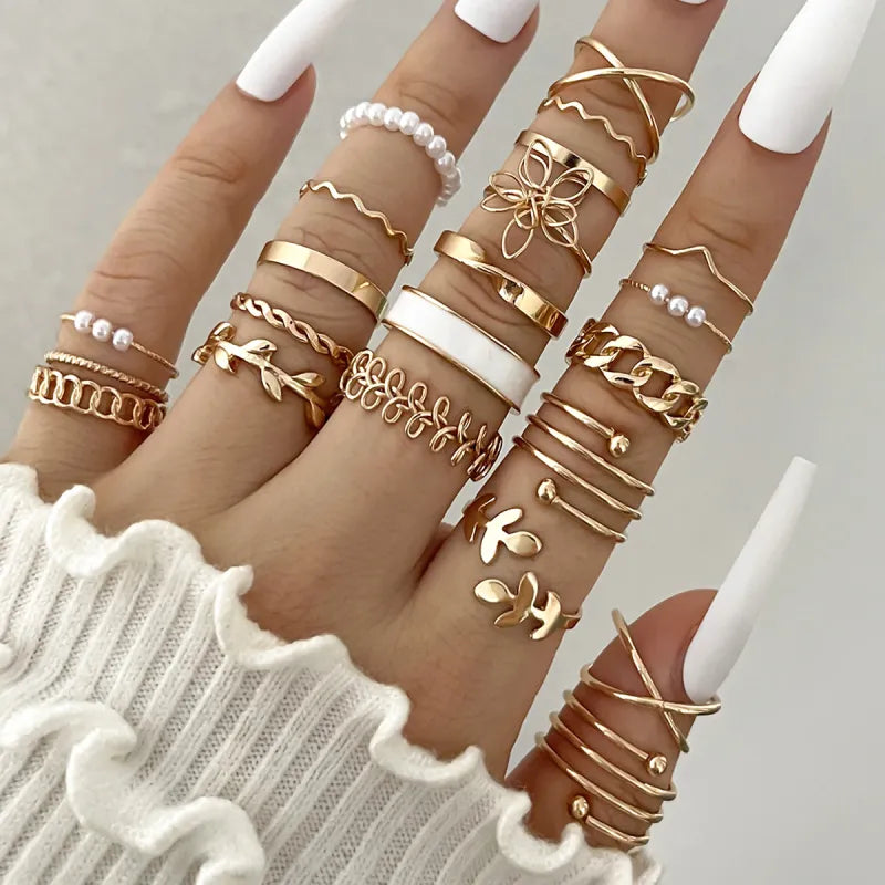 Chic Enamel Knuckle Ring Collection